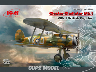 Icm maquette avion 32040 Gloster Gladiator Mk.I, WWII British Fighter 100% new moule WWII 1/32