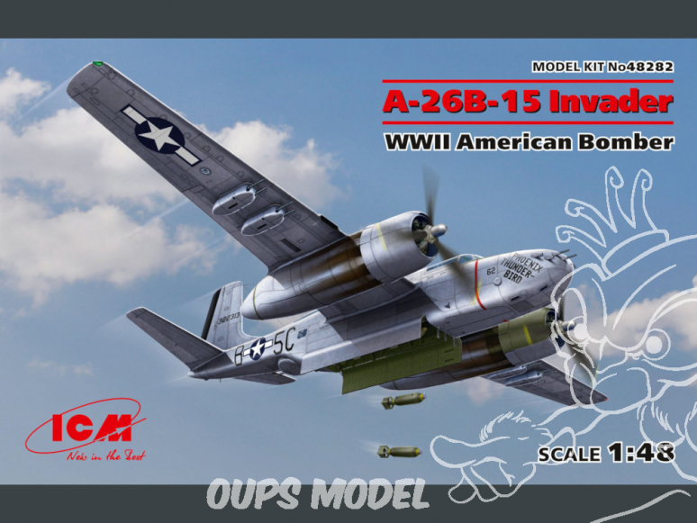 Icm maquette avion 48282 A-26B-15 Invader Bombardier américain WWII 1/48