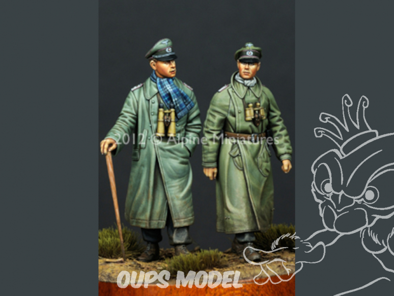 Alpine figurine 35138 Ensemble Officier Panzer 1 Pz. Div. n°1 et n°2 1/35