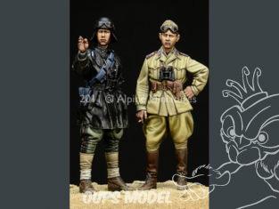 Alpine figurine 35124 Figurine kit Ensemble d'équipage AFV italien WW2 (2 figurines) 1/35