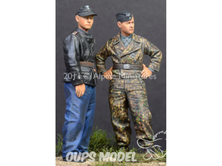 Alpine figurine 35122 Figurine kit Ensemble Tiger Aces en Normandie (2 figurines) 1/35