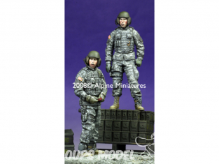Alpine figurine 35071 Ensemble d'équipage US AFV moderne (2 figurines) n°1 et n°2 1/35