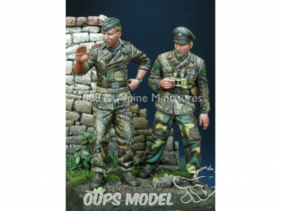 Alpine figurine 35068 Ensemble d'équipage WSS Panzer (2 figurines) 1/35