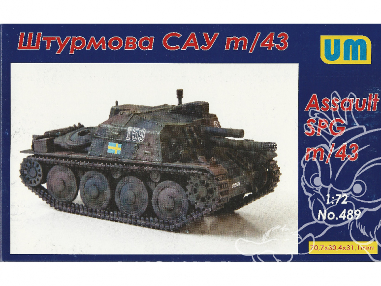 UM Unimodels maquettes militaire 489 Stormartillerivagn m/43 105mm SPG 1/72