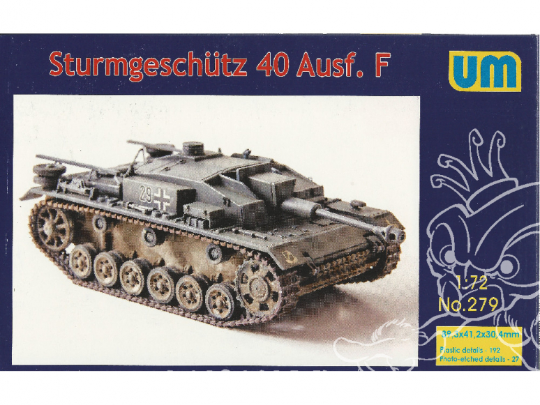 UM Unimodels maquettes militaire 279 Sturmgeschutz 40 Ausf.F 1/72
