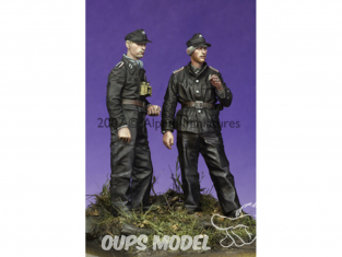 Alpine figurine 35047 Ensemble NCO Panzer WSS de la fin de la guerre (2 figurines) 1/35