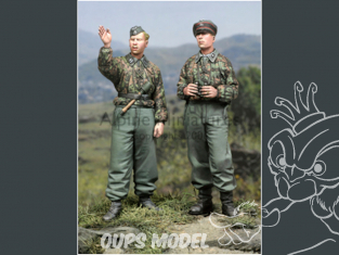 Alpine figurine 35044 Ensemble SS Panzer Reconnaissance equipage Set (2 figurines) 1/35