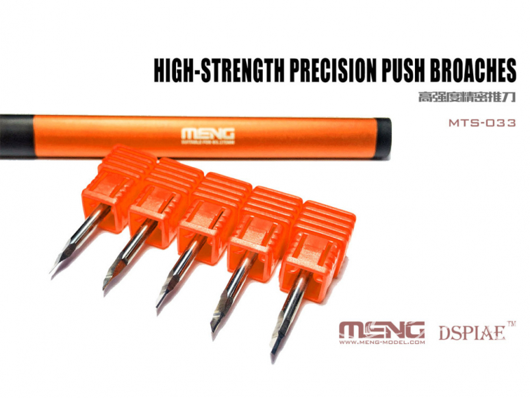 MENG MTS-033 pointes a graver de precision 0,15 mm, 0,3 mm, 0,5 mm, 0,8 mm et 1,0 mm