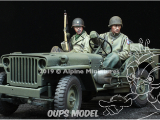 Alpine figurine 35262 Ensemble d'équipage Jeep WW2 US 1/35
