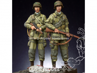 Alpine figurine 35252 Set Ensemble US 101st Airborne NCO (2 figurines) 1/35