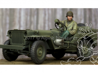 Alpine figurine 35242 Conducteur américain de Jeep WW2 1/35