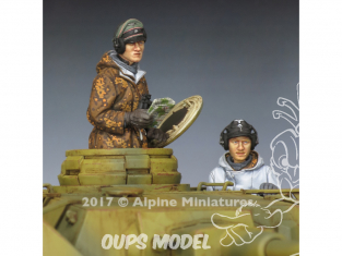 Alpine figurine 35240 Set Ensemble WSS Equipage de Panzer en tenue hivers (2 figurines) 1/35