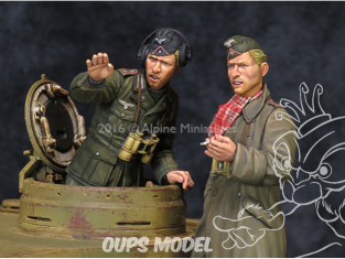 Alpine figurine 35210 Set ensemble Commandant Commandant DAK AFV (2 figurines) 1/35