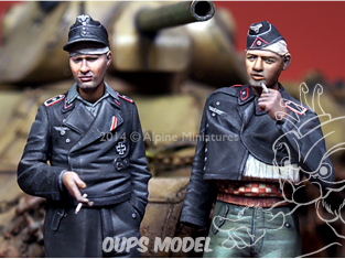 Alpine figurine 35183 Set ensemble Equipage blessé de Panzer allemand n°1 et n°2 (2 figurines) 1/35