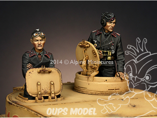 Alpine figurine 35177 Set ensemble Commandant de Panzer n°1 et n°2 (2 figurines) 1/35