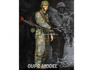 Alpine figurine 16033 MG Gunner 12 SS Panzer Division "HJ" 1/16