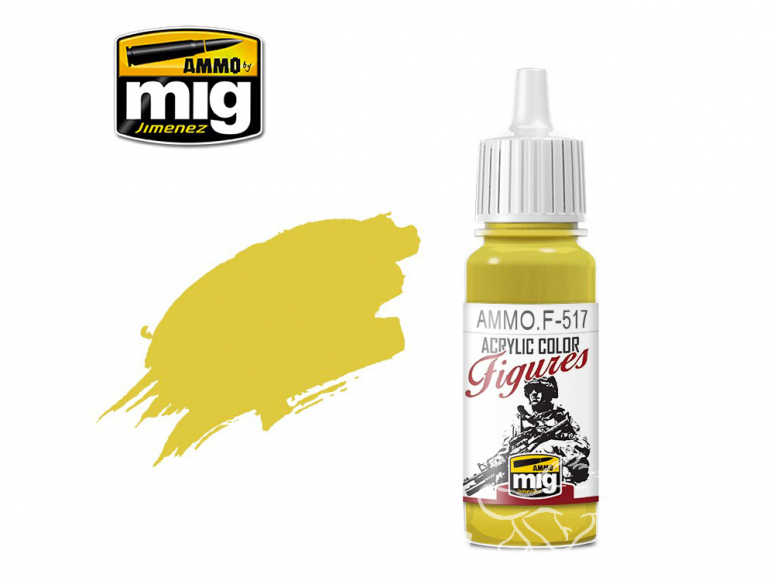 MIG peinture figurine F-517 Jaune or pâle 17ml