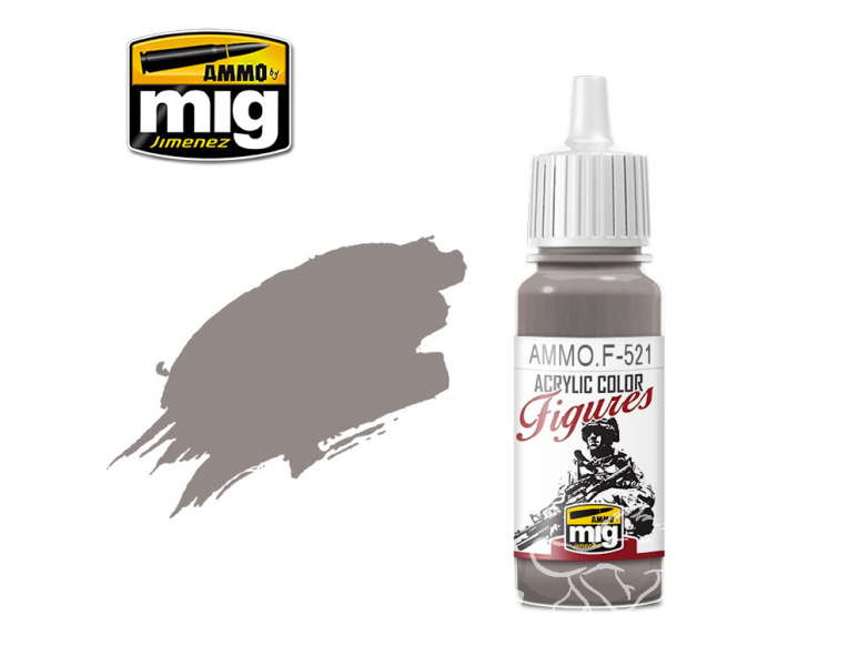 MIG peinture figurine F-521 Gris clair brun 17ml