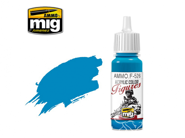 MIG peinture figurine F-526 Cyan 17ml