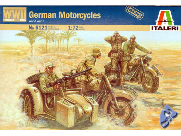 ITALERI maquette militaire 6121 Motos Allemandes 1/72