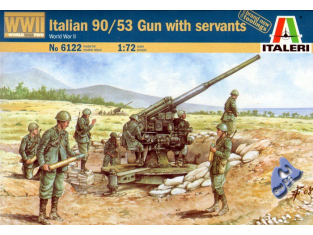 ITALERI maquette militaire 6122 Canon Italien 90/53 1/72