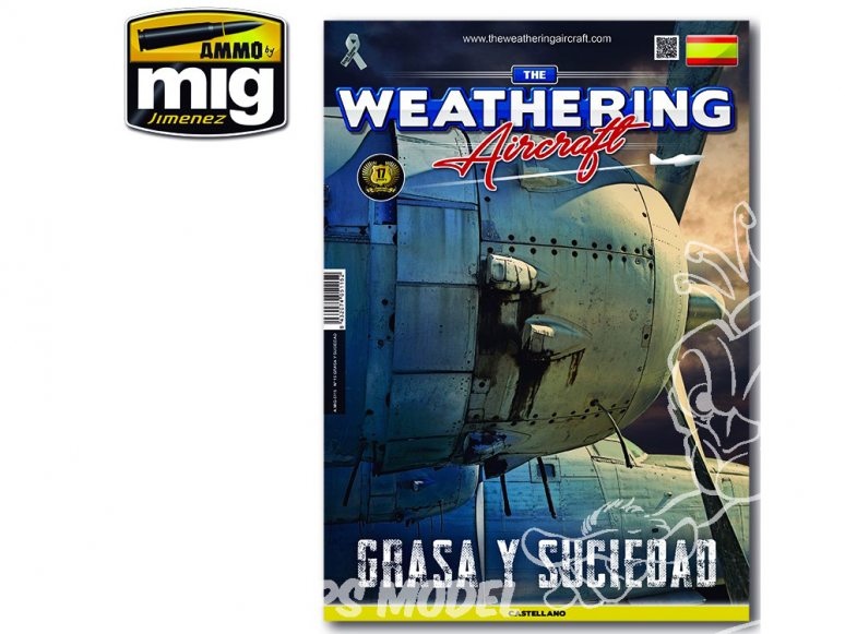 MIG Weathering Aircraft 5115 Numero 15 Grasa y Suciedad en langue Castellane