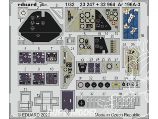 Eduard photodécoupe avion 32964 Amélioration Arado Ar 196A-3 Revell 1/32