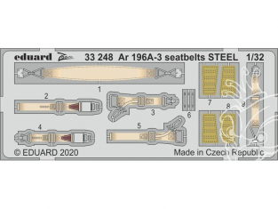 Eduard photodécoupe avion 33248 Harnais métal Arado Ar 196A-3 Revell 1/32