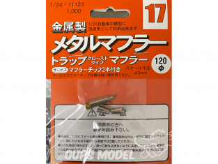 fujimi kit d'amélioration 11123 Silencieux échappement en métal 1/24