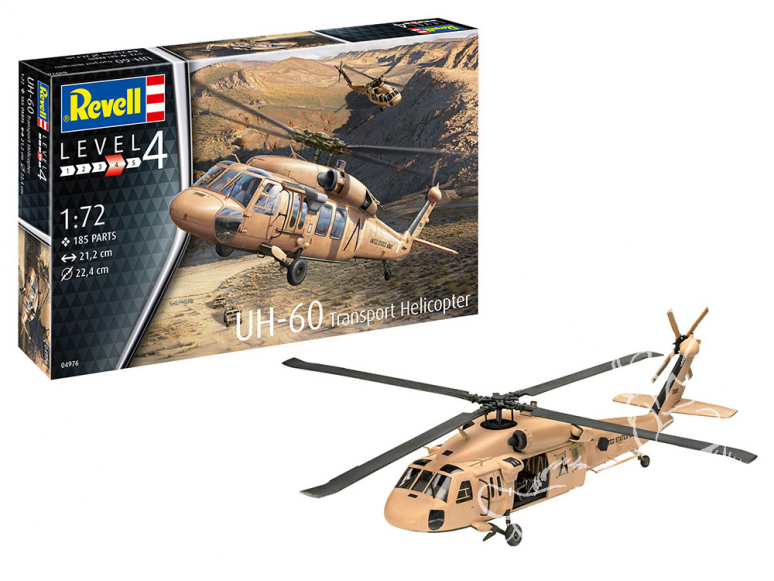 Revell maquette helicoptere 04976 Helicoptere de transport UH-60 1/72