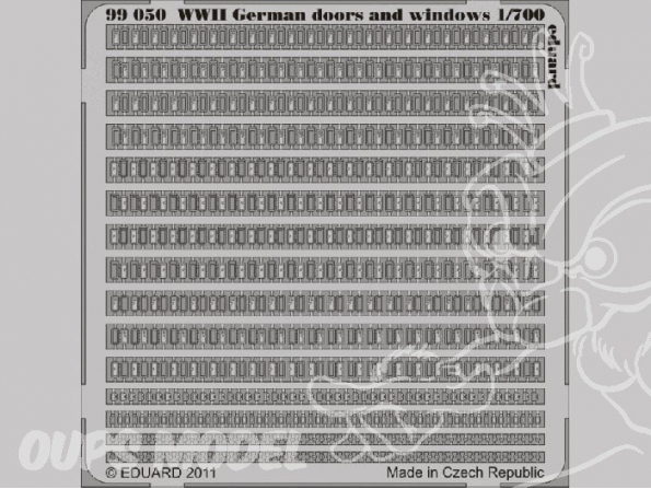 Eduard photodecoupe bateau 99050 Portes et fenetres Allemandes 1/700