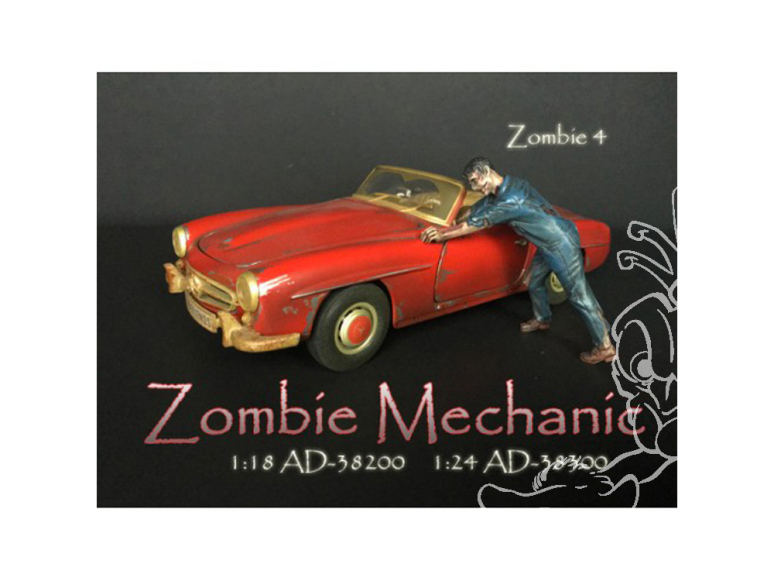 American Diorama figurine AD-38300 Mécanicien Zombie IV 1/24