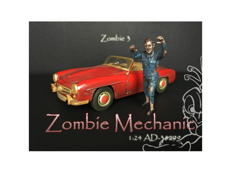 American Diorama figurine AD-38299 Mécanicien Zombie III 1/24