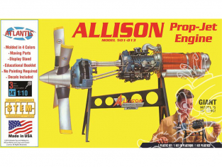 Atlantis maquette avion H1551 Moteur Allison Prop Jet 501-D13 1/10