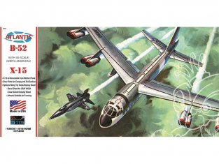 Atlantis maquette avion H273 B-52 avec X-15 sur support pivotant 1/175