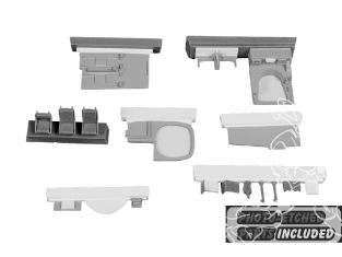 Cmk kit d'amelioration 7428 Cockpit et compartiment radio des pilotes B-25C / D pour kit airfix 1/72