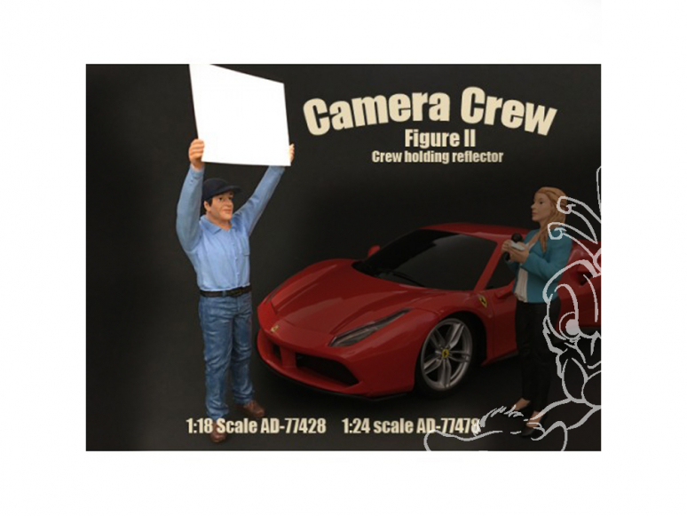 American Diorama figurine AD-77478 Equipe de tournage - Équipage tenant le réflecteur 1/24