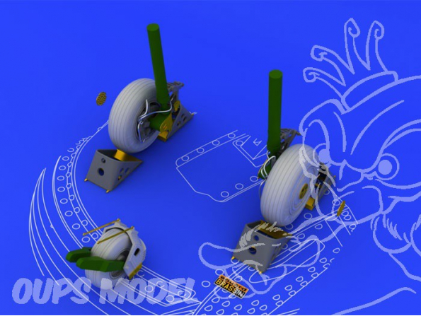 Eduard kit d&39amelioration brassin 648053 Roues Su-27 1/48