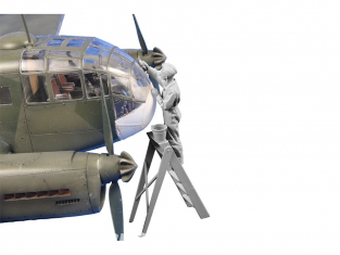 CMK Personnage resine F48358 Siebel Si 204 / Aero C-3 pilote (nettoyage du vitrage) 1/48