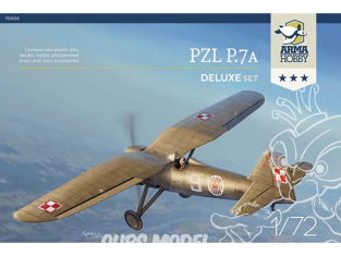 Arma Hobby maquette avion 70005 PZL P.7a - Deluxe Set 1/72