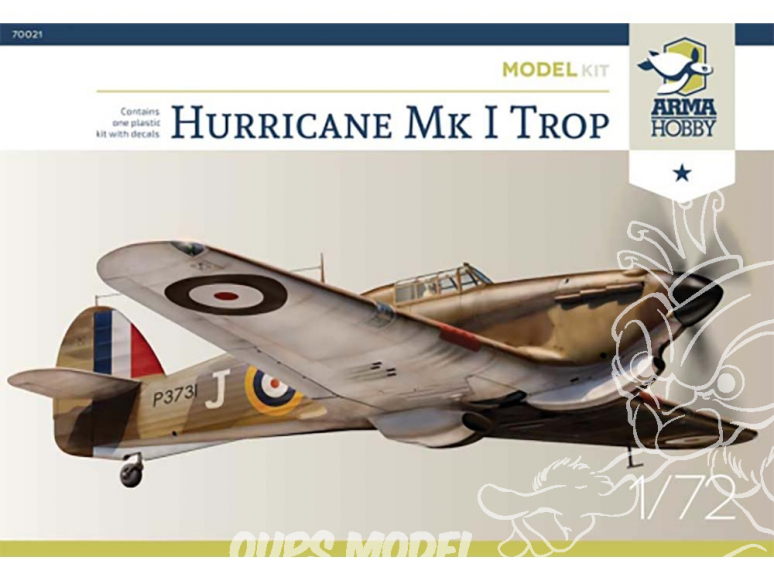 Arma Hobby maquette avion 70021 Hurricane Mk I Trop Model Kit! 1/72