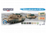 Hataka Hobby peinture acrylique Blue Line BS67 Set de peinture Peinture US Army et USMC AFV moderne 8 x 17ml