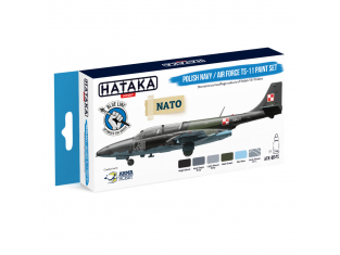 Hataka Hobby peinture acrylique Blue Line BS46 Ensemble de peinture de la Marine polonaise / Air Force set 6 x 17ml