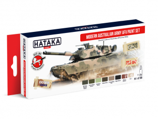 Hataka Hobby peinture acrylique Red Line AS108 Modern Australian Army AFV paint set 8 x 17ml