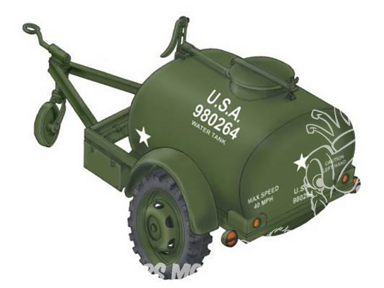 Planet Maquettes Militaire mv087 Remorque réservoir d'eau de la Seconde Guerre mondiale Ben Hur full resine kit 1/72