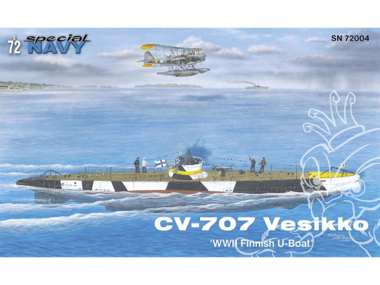 Special navy kit conversion sous marin 72004 CV 707 Vesikko WWII Finnish U-Boat 1/72