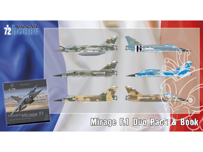 Special Hobby maquette avion 72414 Duo Pack et livre Mirage F.1 1/72
