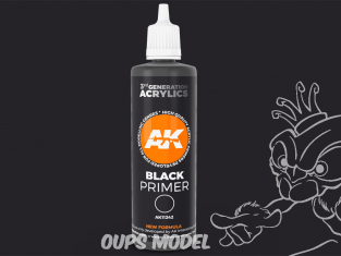 Ak interactive peinture acrylique 3G AK11242 Apprêt noir - Black Primer 100ml