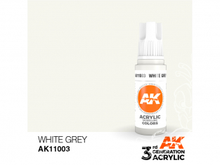 Ak interactive peinture acrylique 3G AK11003 Blanc gris 17ml