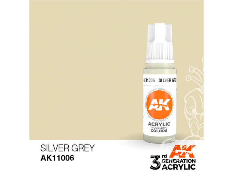 Ak interactive peinture acrylique 3G AK11006 Gris argent 17ml